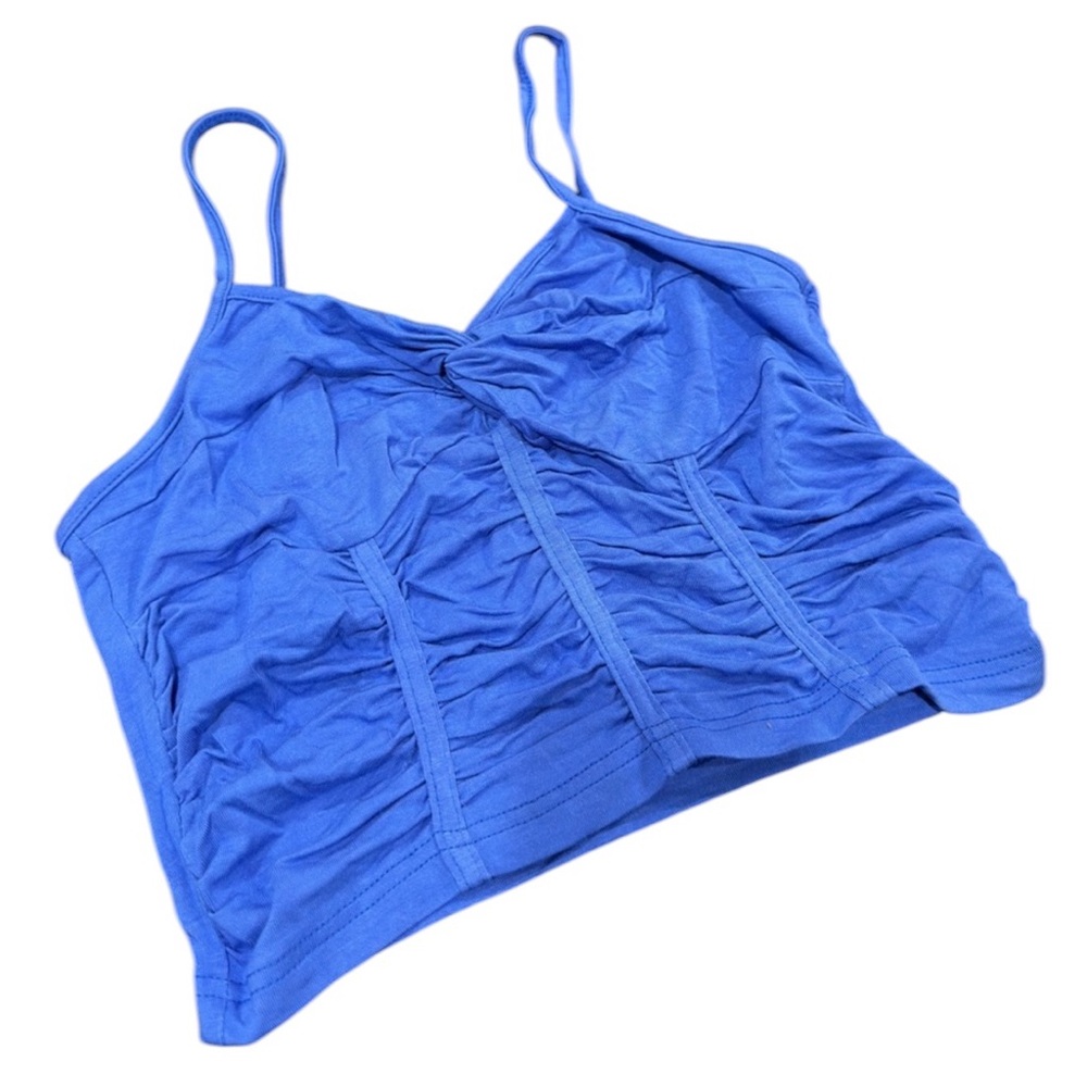✨ 5/$30 ✨‎ SHEIN Mod Blue Ruched Camisole Top